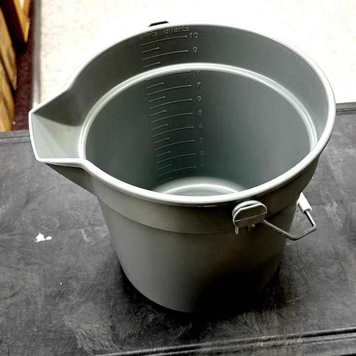 10 QT GRAY PLASTIC BUCKET / PAIL