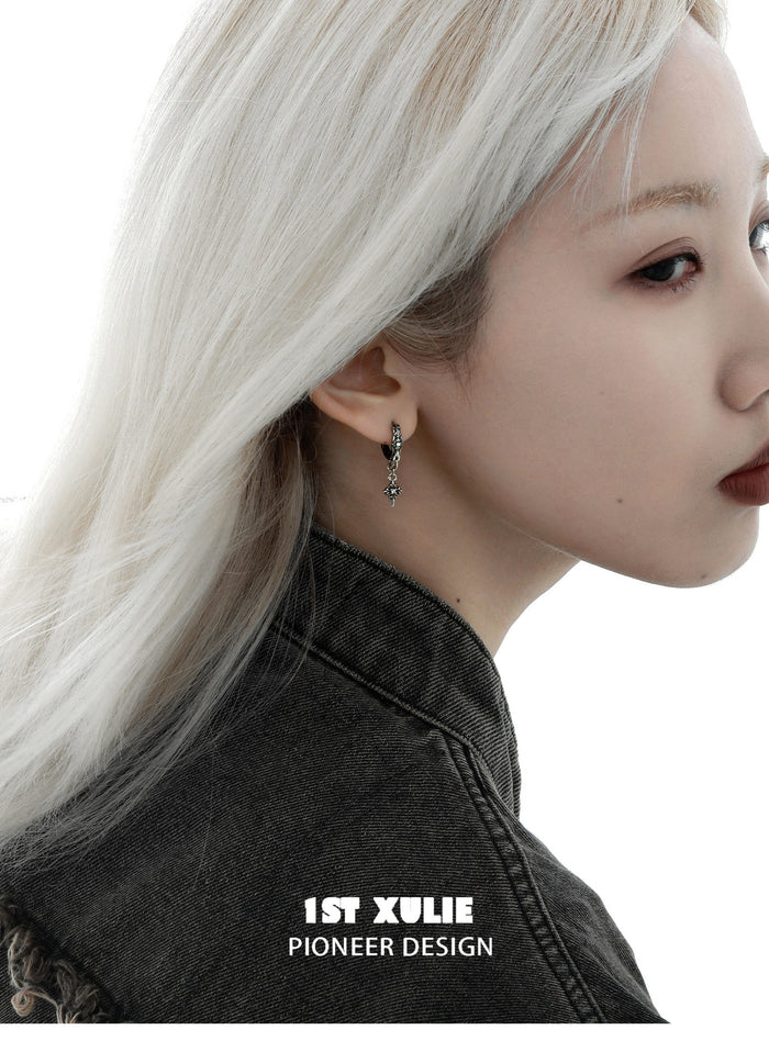 1STXULIE Superior Niche Iris Collection Cross-shaped Earring Back T5880