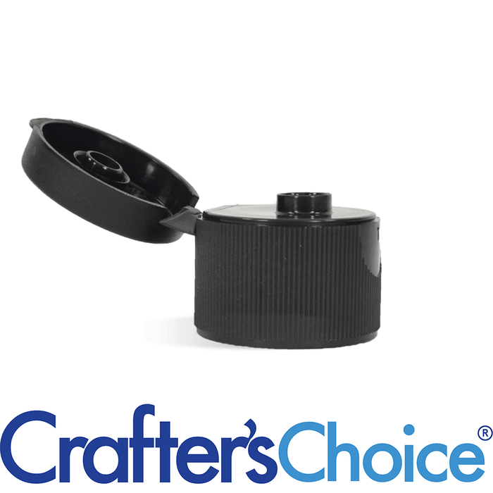 24/410 Black Ribbed Flip Top Cap