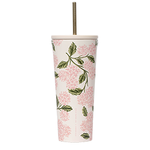 24oz Rifle Paper Cold Cup - Pink Hydrangea