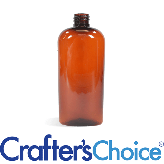 4 oz Amber Cosmo Oval Plastic Bottle - 20/410
