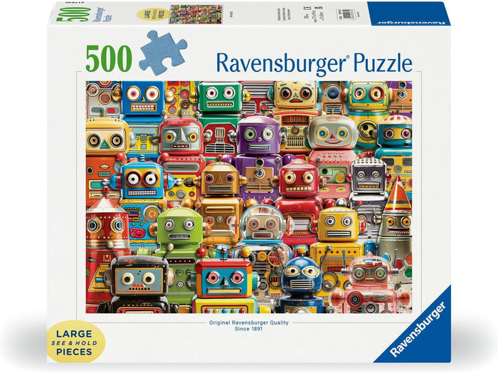500 Piece Jigsaw Puzzle - Retro Robots | Ravensburger