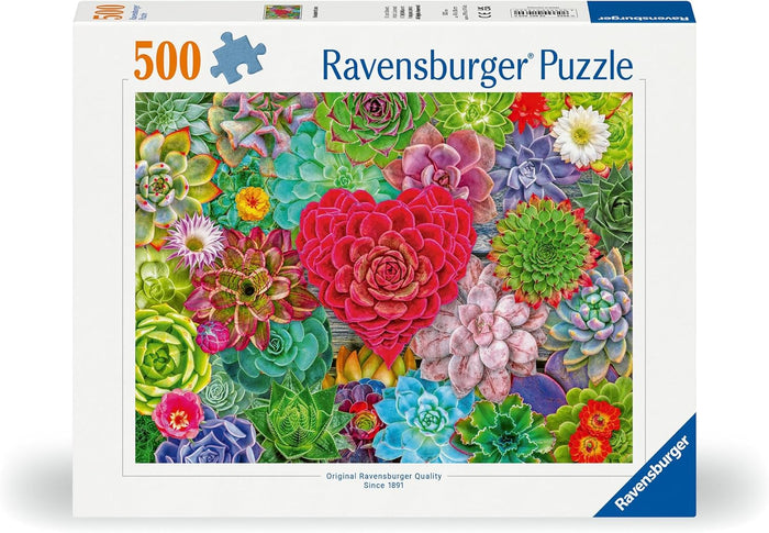 500 Piece Jigsaw Puzzle - Succulent Love | Ravensburger