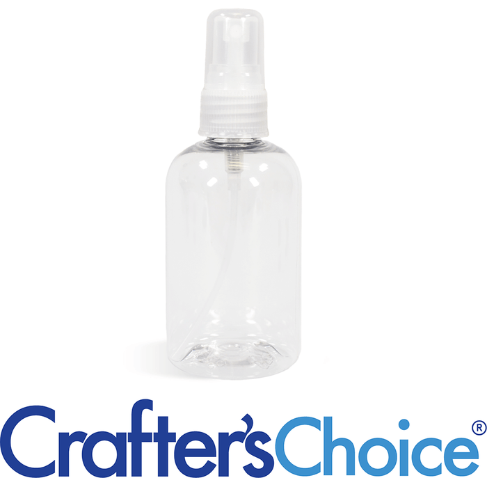 8 oz Clear Boston Rnd w/ Natrl Ribbed Sprayer Set