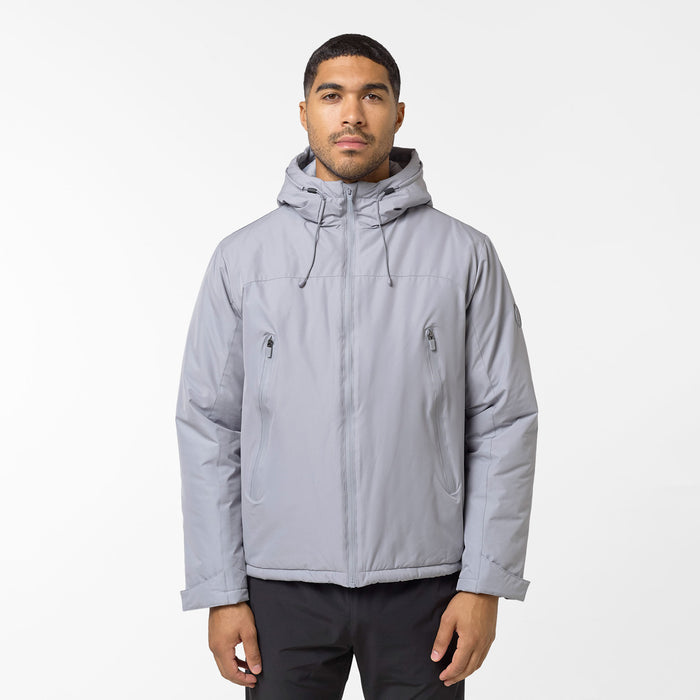 Men's Mid Grey Alpine Jacket Closure London Front View