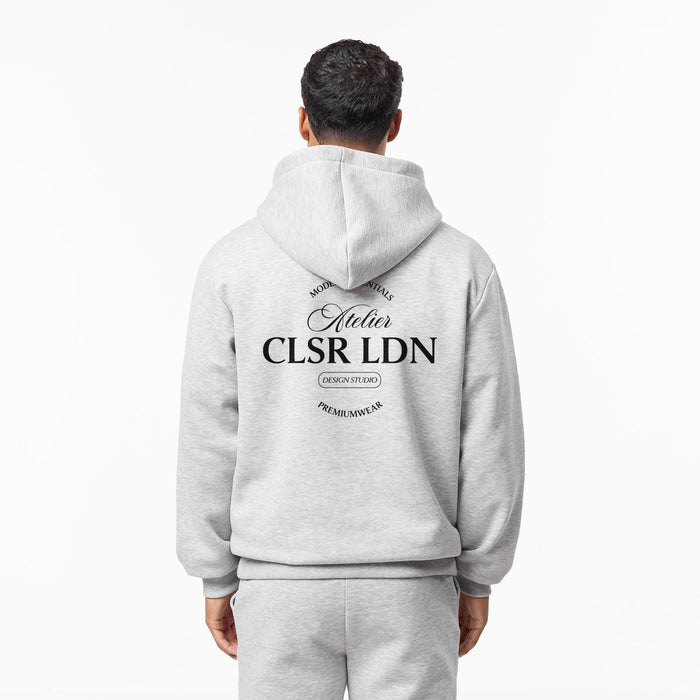 Atelier Essentials Hoodie | Grey Marl