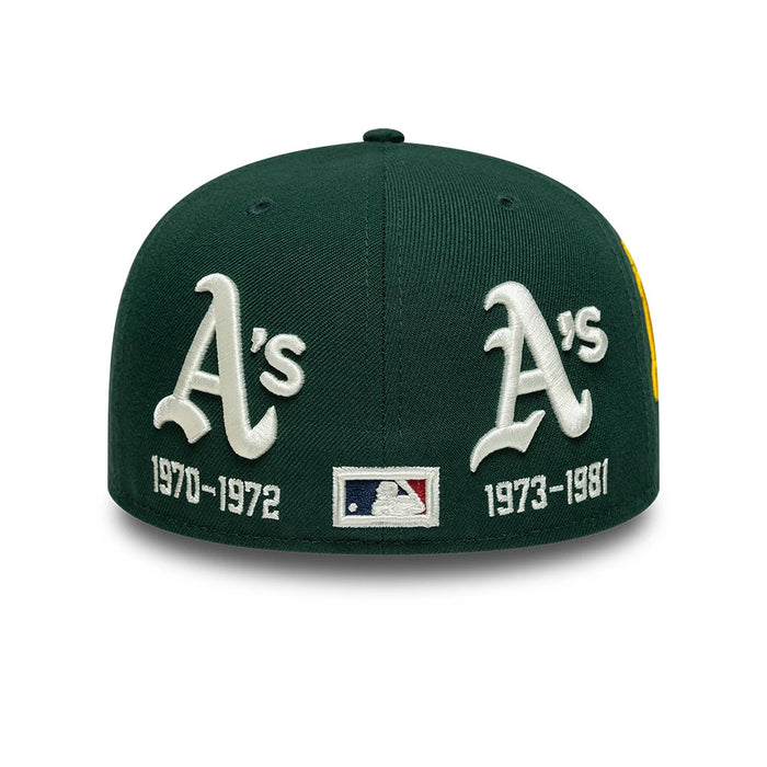 Pictured is this MLB Historic Athletics Low Profile 59FIFTY Fitted cap in dark green. 5