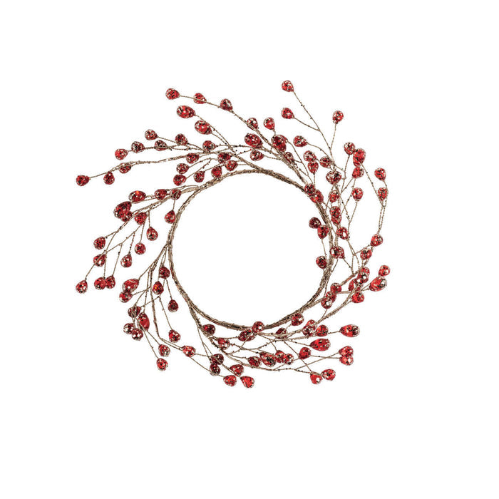 Beaded Glass Berry Wreath, Set of 12 - Holiday Decor by Carlyle Avenue