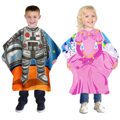 BETTY DAIN ASTRONAUT & PRINCESS KIDS SHAMPOO CAPE 2PK