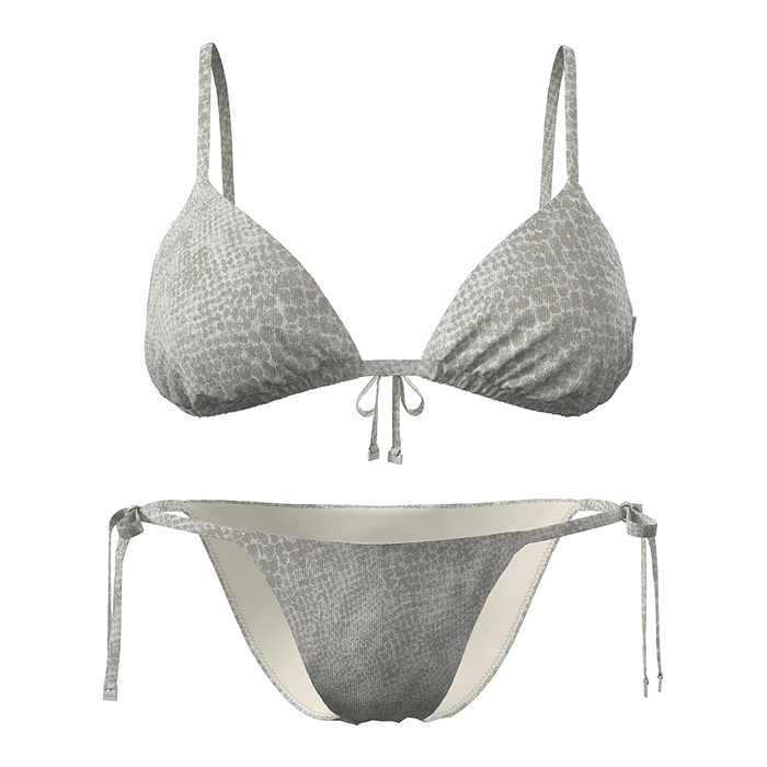 Calvin Klein Triangle & Tie Side Bikini Bottoms - CK Essentials Grey