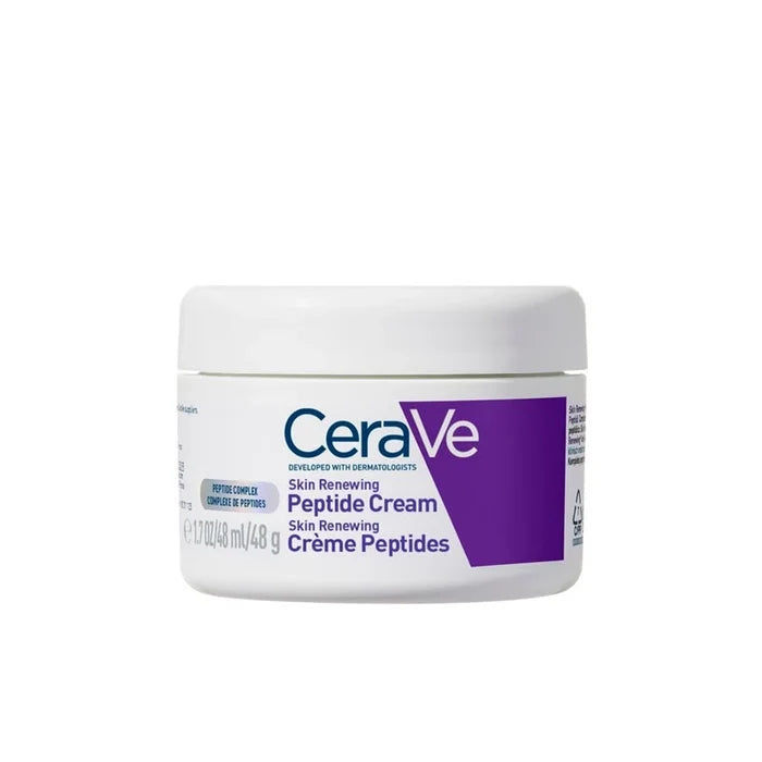 CeraVe Skin Renewing Peptide Cream Targets Signs of Ageing, For Firmer Plumper Revitalised Skin 48g