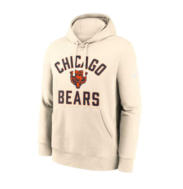 Chicago Bears Nike Natural Wordmark Club Hooded Sweatshirt