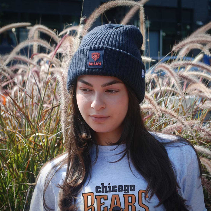 Chicago Bears New Era 2025 Bear Face Sideline On-Field Cold Weather Knit Cap