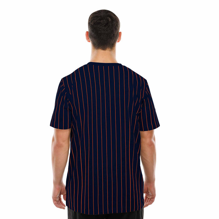 Chicago Bears New Era Navy Pinstripe Short Sleeve T-Shirt