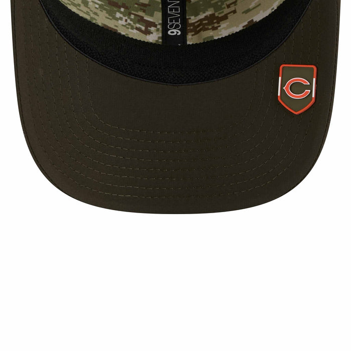 Chicago Bears New Era Salute To Service C Logo 9SEVENTY Stretch Snap Adjustable Cap