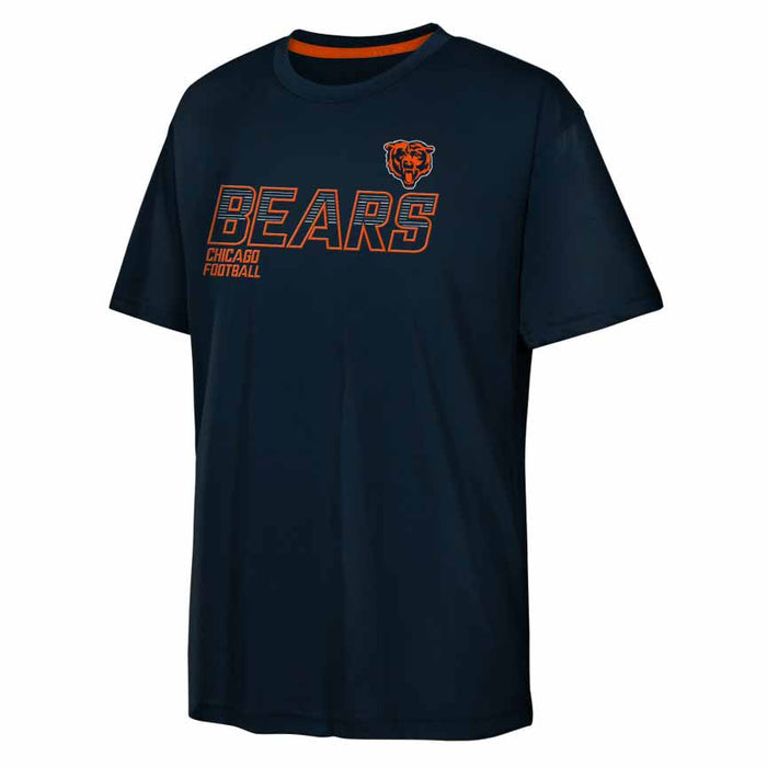 Chicago Bears Youth Hyped Up Dri Tek Short Sleeve T-Shirt
