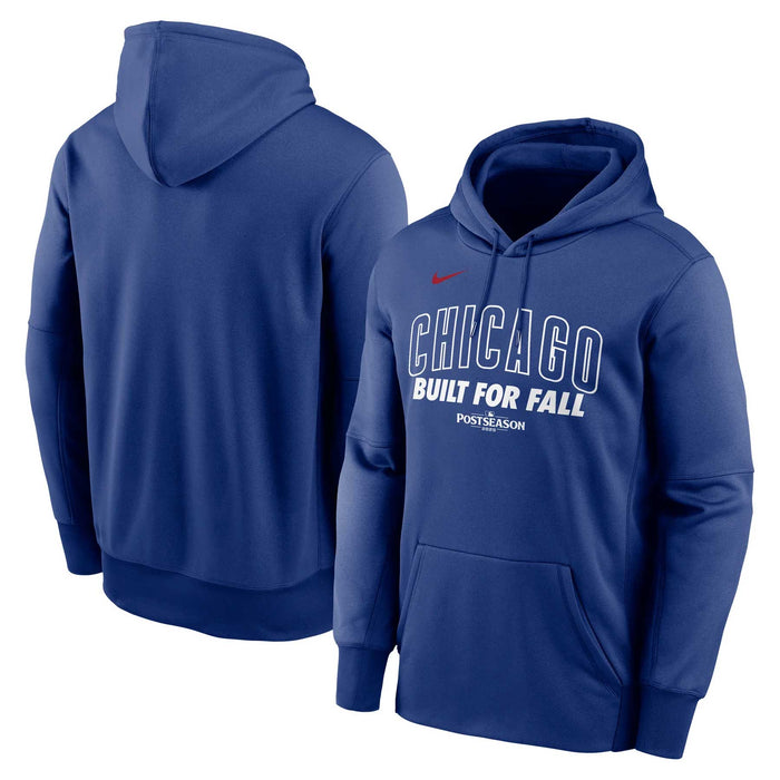 Chicago Cubs Nike 2025 Youth Post Season Participants Built For Fall Royal Blue Hooded Sweatshirt