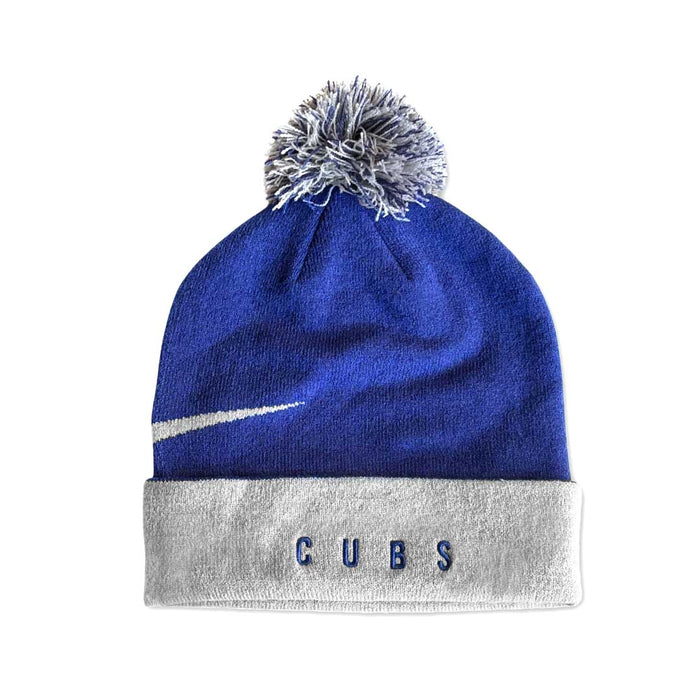 Chicago Cubs Nike Peak Standard Grey Pom Beanie