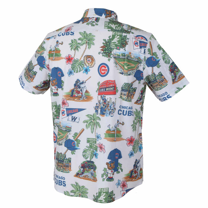 Chicago Cubs Reyn Spooner White Scenic Hawaiian Shirt