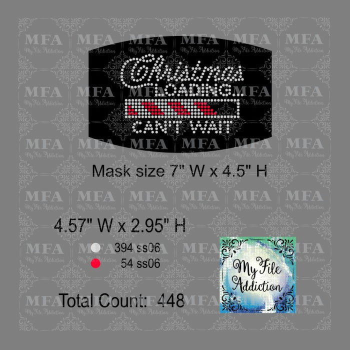 Christmas Loading Small Rhinestone Digital Download File - My File Addiction