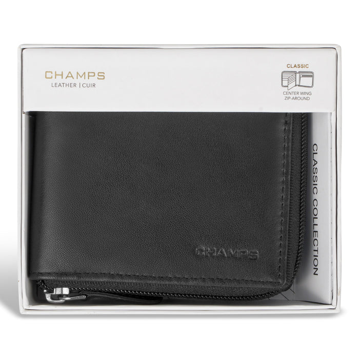 Classic / Leather Zip-Around Wallet *Drop Ship*