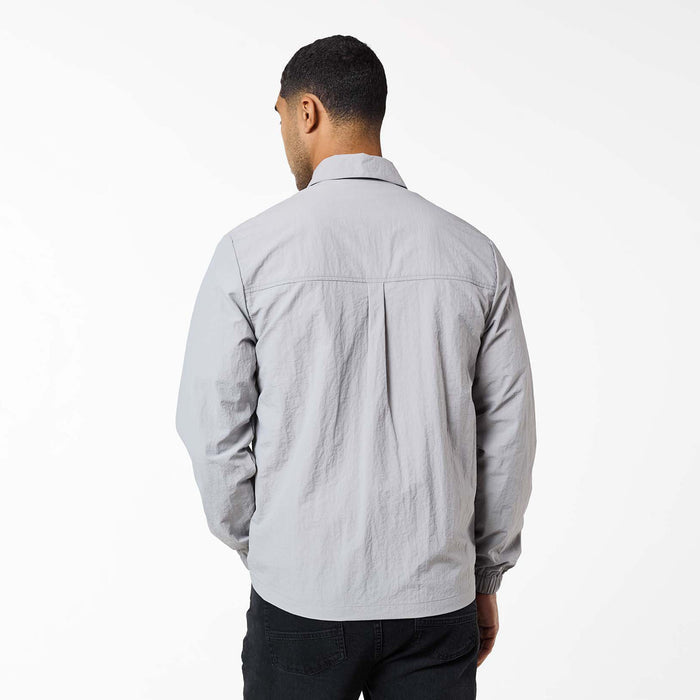 Crinkle Nylon Tech Overshirt | Frost Grey