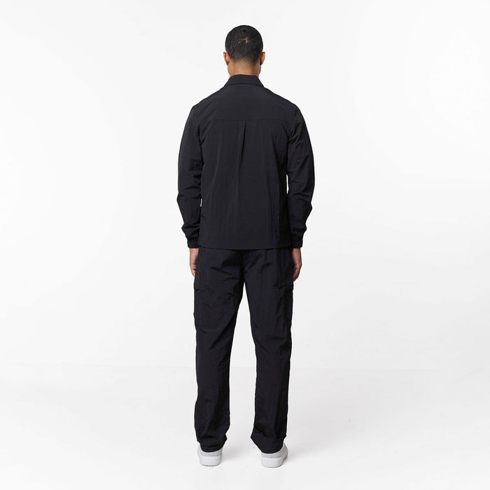 Crinkle Nylon Tech Utility Pant | Black