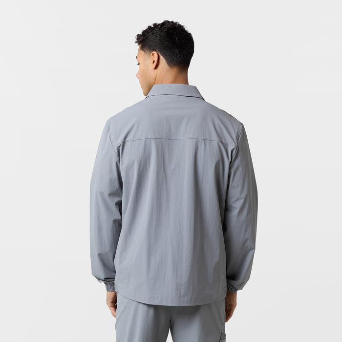 Double Pocket Tech Overshirt | Mid Grey