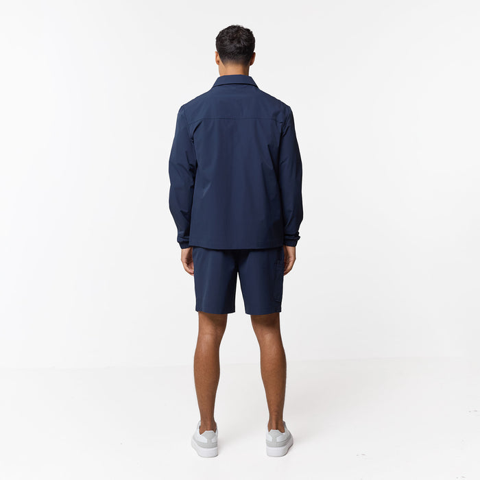 Double Pocket Tech Overshirt | Navy