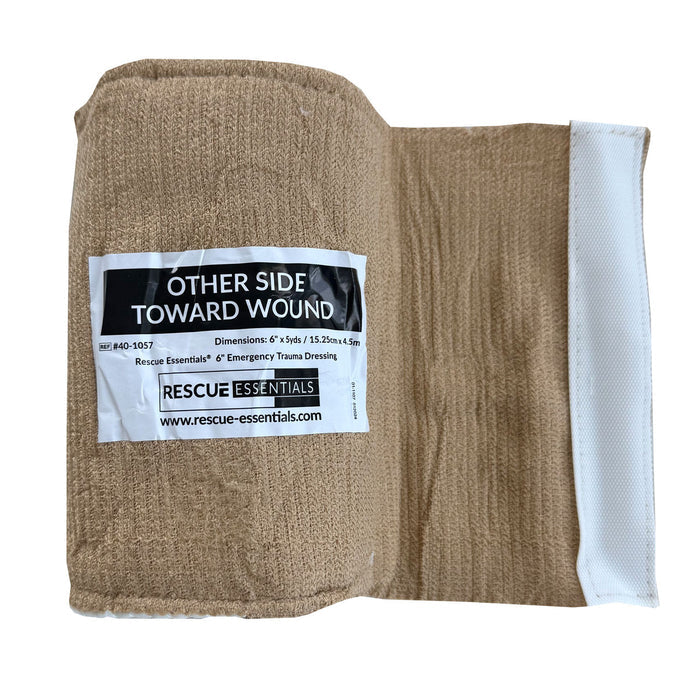 6" Rescue Essentials Emergency Trauma Dressing, front