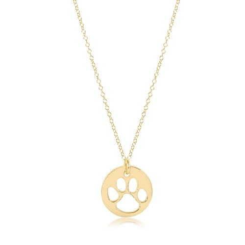 Enewton Paw Charm Gold 16" Necklace Necklaces in at Wrapsody