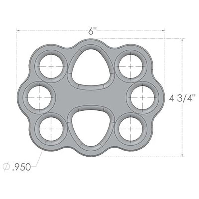 Focus Rigging Plate, Dimension view.