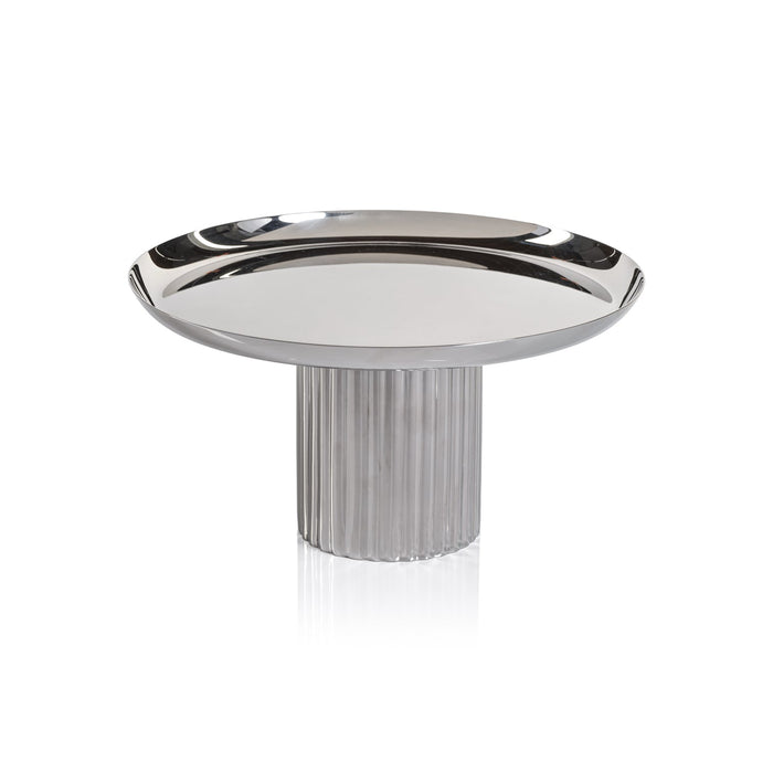 Footed Tray - Polished Nickel - Decorative Trays by Carlyle Avenue