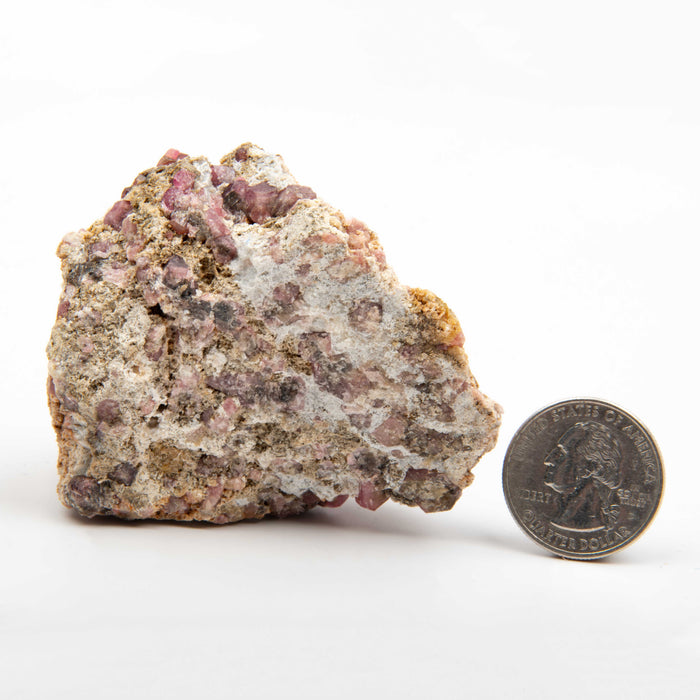 Garnet - Pink, Rough w/ Vesuvianite