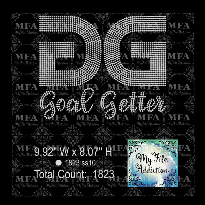 Goal Getter Rhinestone Digital Download File - My File Addiction