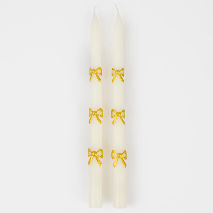 Gold Bow Taper candles - Candles by Carlyle Avenue