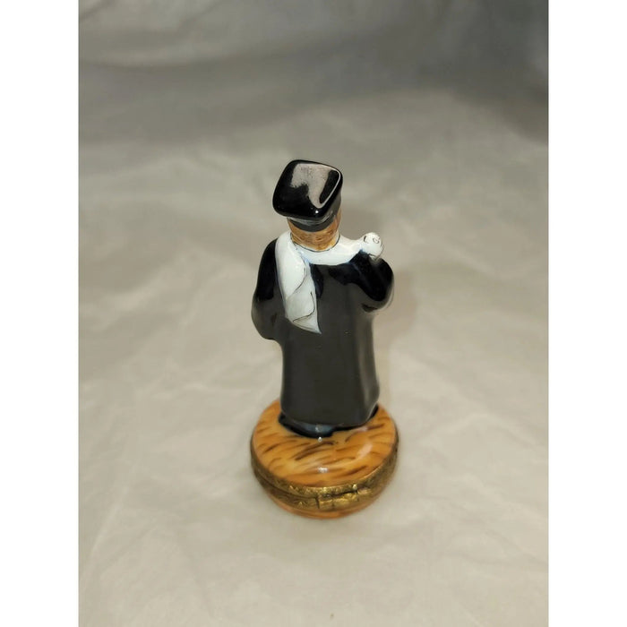 Graduate Diploma Porcelain Figurine Porcelain Limoges graduation limoges boxes professional French Trinket Box