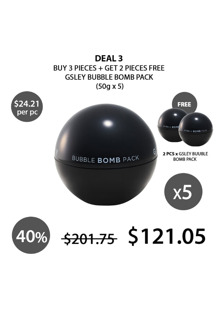 (BUY 3+2 FREE) GSLEY BUBBLE BOMB PACK