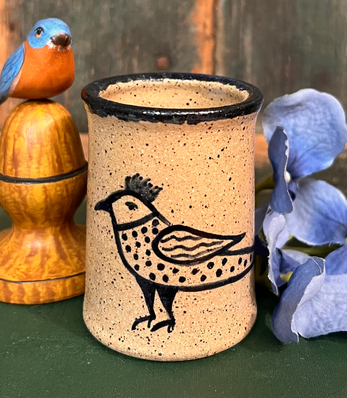CC-2327 Pottery Bird Mini Crock
