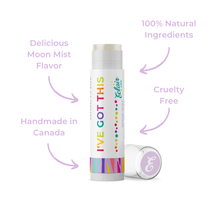 Eclair I'VE GOT THIS Moon Mist lip balm, natural & cruelty-free, handmade in...