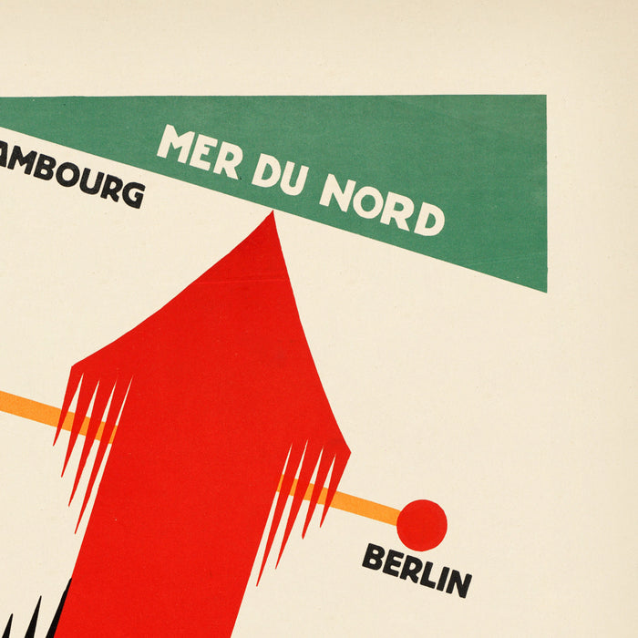 Jura, Switzerland Travel Poster: Ligne électrifiée – Voitures directes