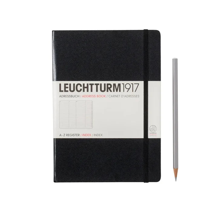 LEUCHTTURM1917 Hardcover Address Book - A5, Black