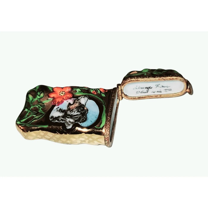 Dog Lover's Porcelain Lighter Porcelain Limoges Wine spirits home sports French Trinket Box