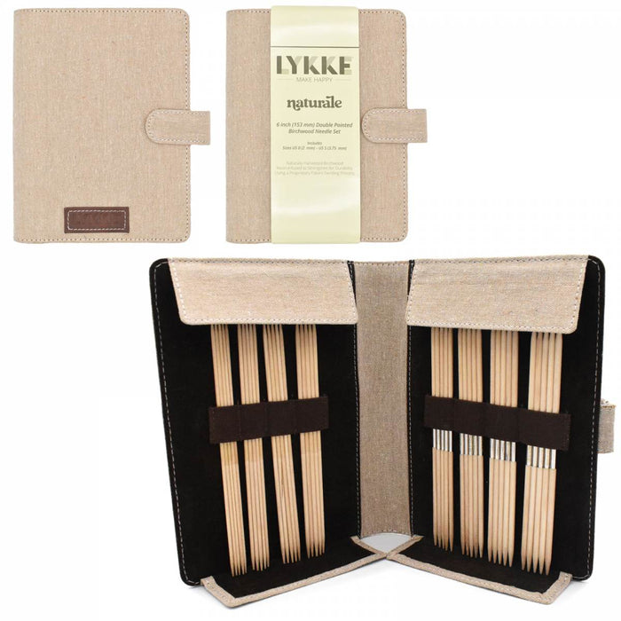 LYKKE Crafts NATURALE 6" DPN Small Set - Beige Jute Canvas