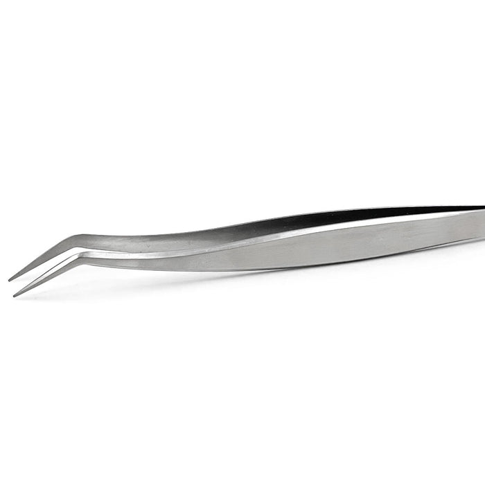 Marutolloy Stainless Steel Offset Plating Tweezers 6.1" (155mm)