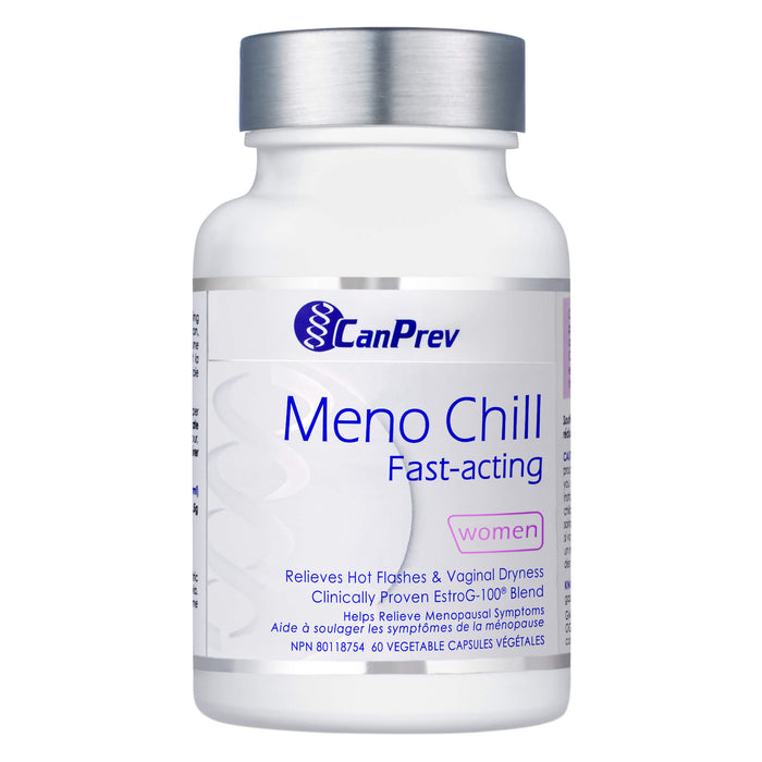 Bottle of CanPrev Meno Chill 60 Vegetable Capsules