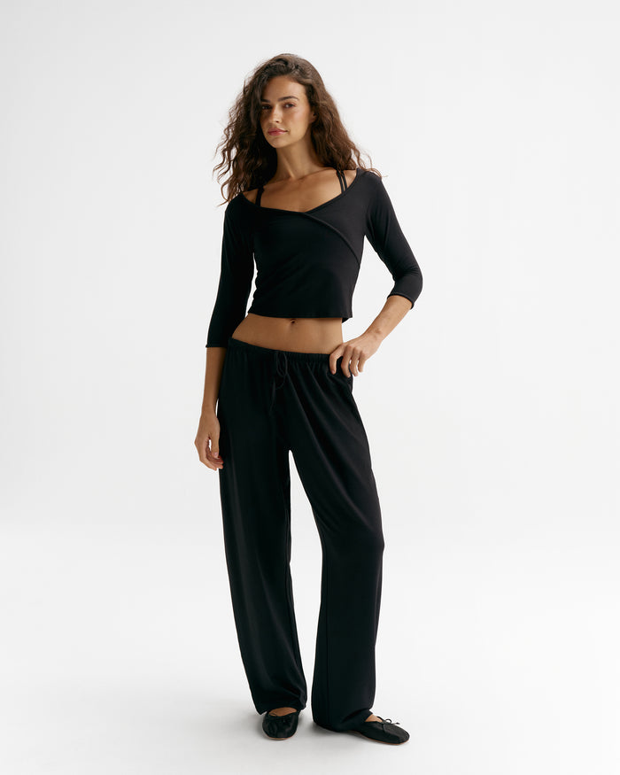 Modal Soft Lounge Trousers - Black