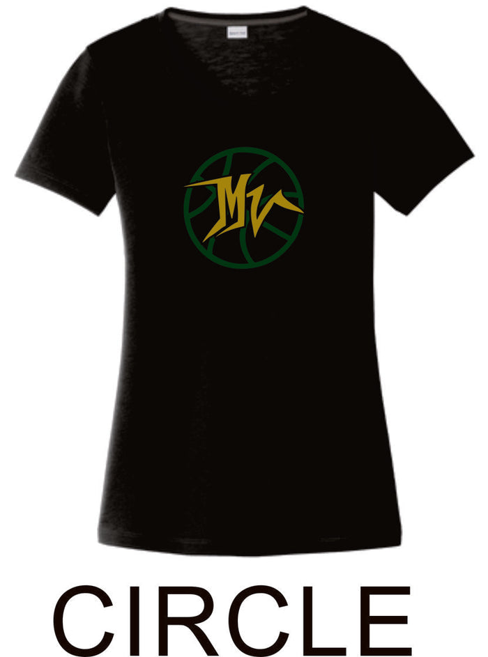 MVHS Basketball Sport Tek Ladies Wicking Tee