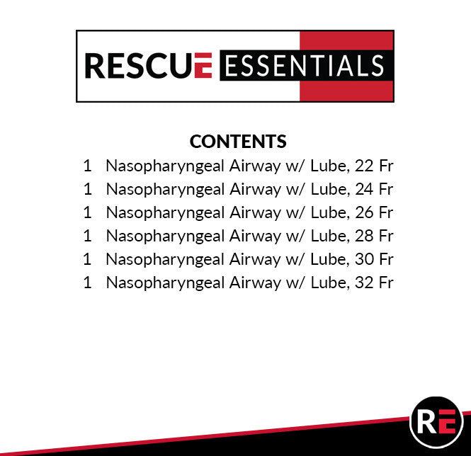 Rescue Essentials Naso Airway Kit, contents list
