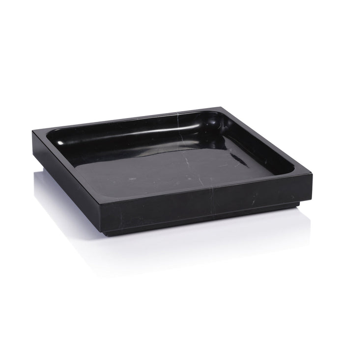 Nero Marquina Natural Marble Tray - Trays by Carlyle Avenue